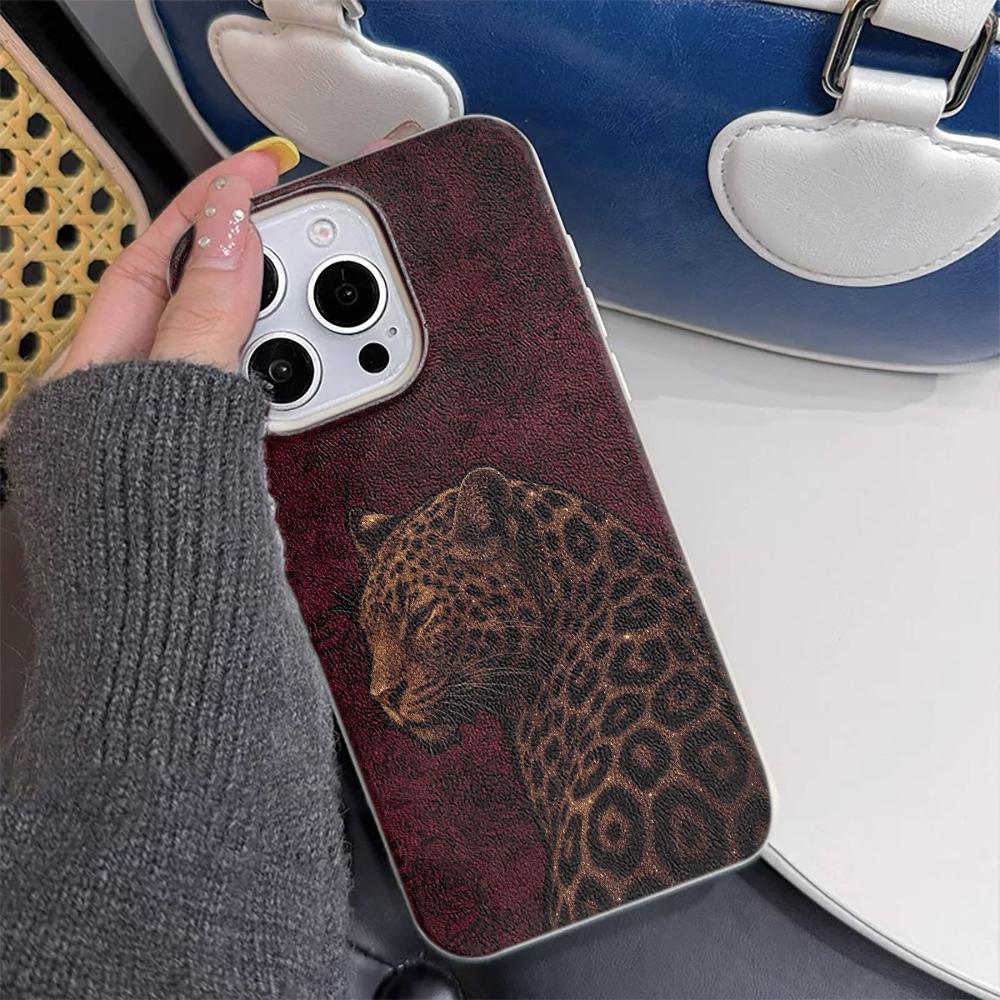 Bloemstruik Cheetah Telefoonhoesje Geschikt Voor IPhone 17 Pro Max Air 16 15 Plus 14 13 12 11 Hoesje Cover Funda Voor IPhone 16 Plus