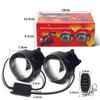 LED Car Dynamic Devil Eye Large Light 3-inch 33 Mode Car Light Remote Modification Eagle Eye 3D Lens Dynamic Pupils Headlight