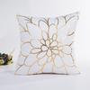 Gold Foil Printing Pillow Case Sofa Waist Throw Cushion Cover Home Decor