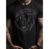 European Sizes Men'  T-Shirt - 3D Lion & Roar Print, Casual Round Neck Tee Suitable for Him - Meaningful Gift for Boyfriend, Husband,