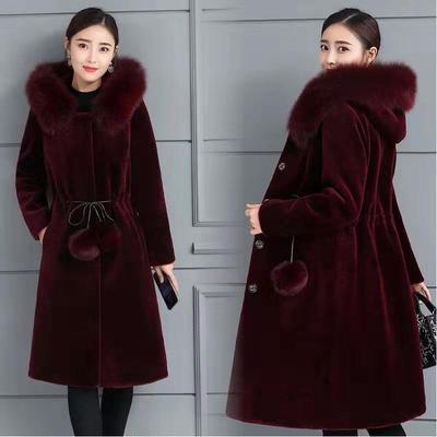 Damen Nerzfellmantel Mittellang Winter Mit Kapuze Kunstpelzjacke Große Größen Warme Oberbekleidung