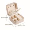 Solid Color PU Leather Mini Jewelry Box, Portable Travel Finishing Box with Mirror, Lightweight Dust Necklace Ring Earrings Storage Box