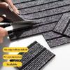 Classic Striped Polyester Kitchen Floor Mat Non Slip Anti Fouling Door Carpet With Strong Adsorption