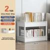 Wiht Wheels Storage Rack Space Efficient Mobile Storage Rack Double Layers Handcart  Kitchen