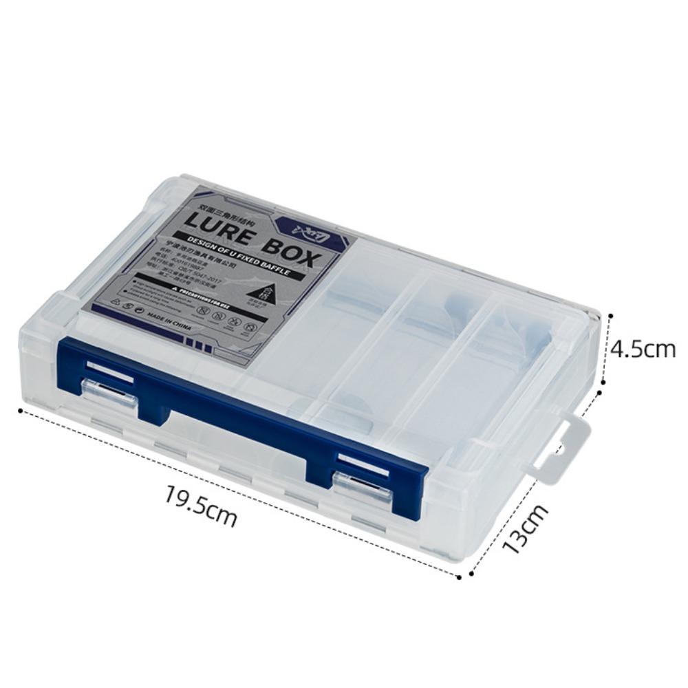 

New Plastic Fishing Lure Tackle Box Transparent 12 Grids Lure Storage Case Bait Container Organizer Outdoor