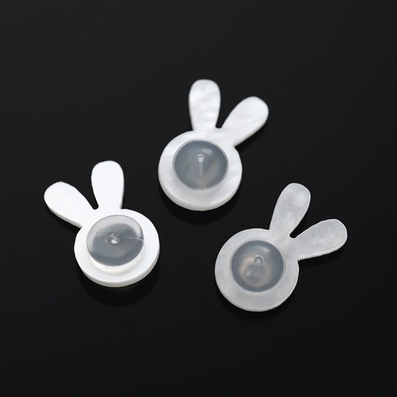 Acrylic Rabbits Ear Earring Support Nonslip Silicone Backs For Heavy Earrings Comfortable Allergy Proof Clear Design
