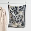 Double-sided double-wearing personalized leopard print imitation cashmere scarf shawl women's winter warm punk street sweet cool style scarf