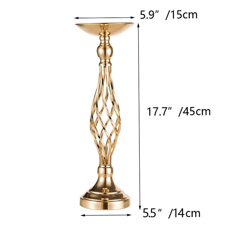 

Home Table Candle Holder Arrangement Gold Iron Vase Twisted Path Candle Holder Wedding Flower Wedding Props Home Furnishings 1Pc