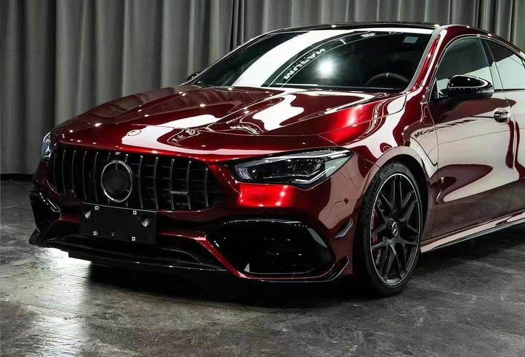 LZLRUN Premium Gloss Liquid Metal Red Vinyl Wrap Sticker for