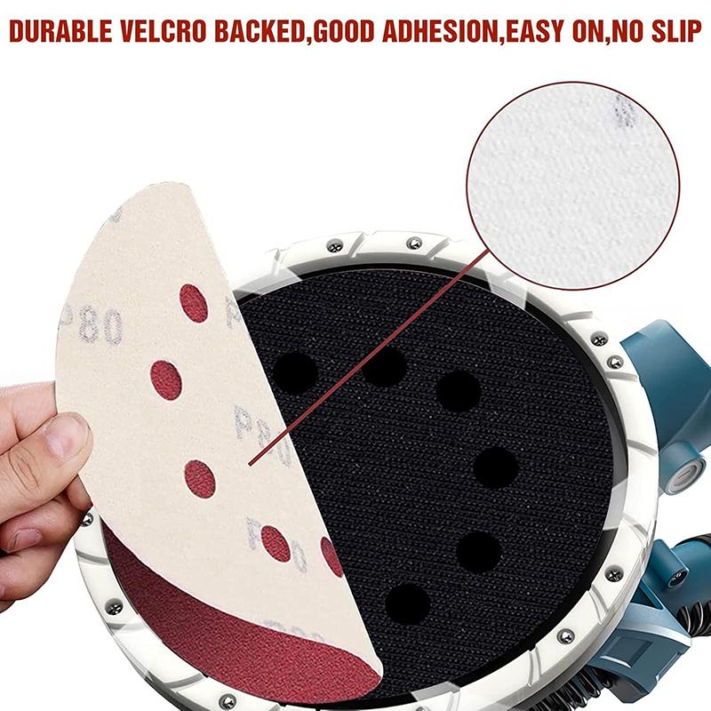 20 Pcs 9 Inch 225mm10 Hole Wall Sander Sandpaper Metal Woodworking Grinding Disc Abrasive Polishing 40-2000 Grit Sanding Disc