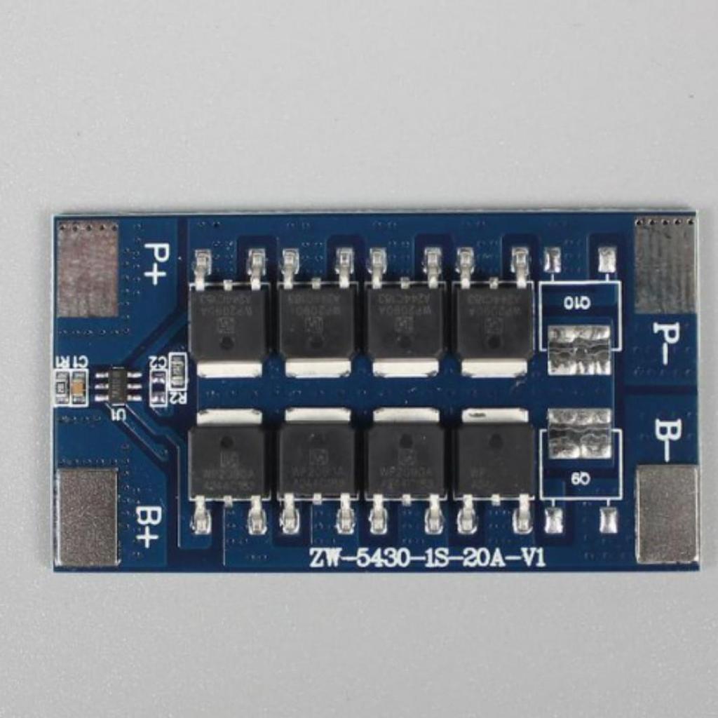 3.7V 18650 Single-String Lithium Battery Protection Board, 20A Discharge, Outdoor Energy Storage Control