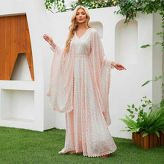 2025 Middle Eastern Muslim Women's Embroidered Dress - New Arabic Dubai Style Robe