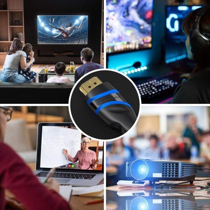 Câble HDMI - KABEL DIREKT - 3 m - HDMI 2.1b Certifié - 8K/10K - Ultra High Speed