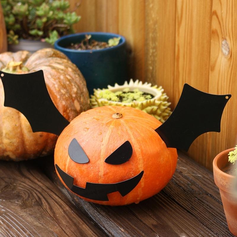 Halloween Pumpkin Decorating Inserts Craft Halloween Game Activities Party Favor Eyes Mouth for Glass Window
