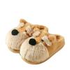 Women's Warm Furry Schnauzer Puppy Slippers - Cute Cartoon Cotton Indoor Footwear for Autumn & Winter