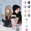 3Pcs/Set Warm Thicken Children Hat Scarfs Gloves Set Windproof Winter Kids Beanie Boys Girls