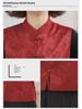 Ladies' Chinese Style Satin Jacquard Vest - Stand-up Collar, Buttoned, Retro Design for Spring and Autumn