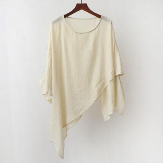Cover Shirt Fit Coat Round Neck Up Pullover Tops Casual Vacation