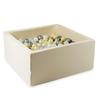 Dry Pool 90x90x40 Beige with 400 Balls: Transparent, Opalescent, Light Gold, Silver, Beige
