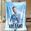 Erling Haaland Theme Blanket Soft Flannel Blanket Plush Throw Blanket Cozy Sofa Bed Blanket for Home Decor