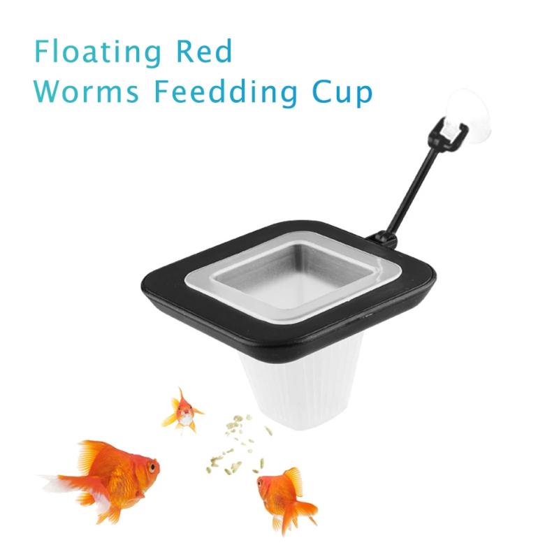 Red Worm Feeding Cup Feeder Funnel Aquarium Fish Tank Supplies Accessories Red Worm Cup