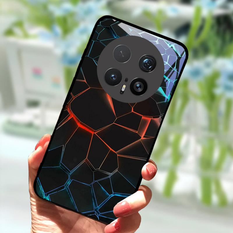 Case For Honor Magic 8 Pro 7 7Pro 6 Lite 5G Luxury Tempered Glass Back Cover For Magic7 6Pro Stylish Shell Bumper Magic8Pro Capa