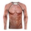 Trendy 3D Wolf Print Long Sleeve T-Shirt, Casual Men's Top