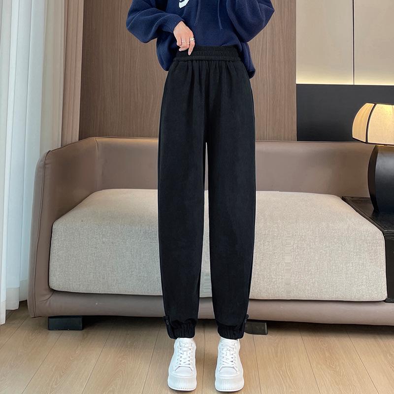 

Женские флисовые гаремные спортивные штаны с высокой посадкой XL (116-130 lbs)