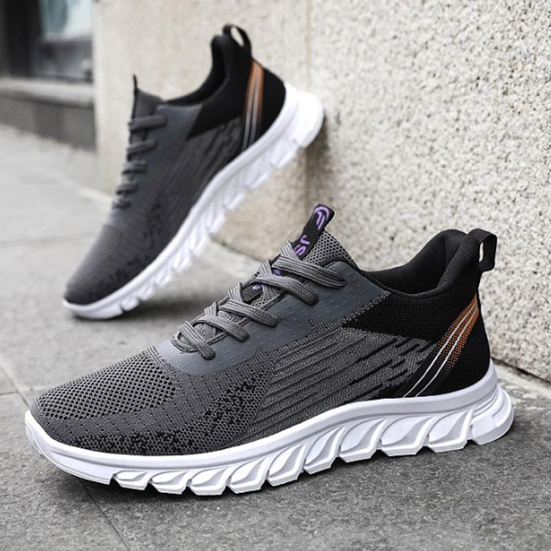 Lightweight Running Shoes For Men New Men's Designer Mesh Casual Sneakers Breathable Lace-Up Male Outdoor Sports Tennis Shoes