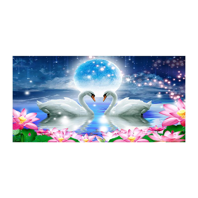 

Символ любви Художественный принт Картина HD Печать Теплая картина с лебедями Холст Декоративная картина Современная простая Настенная живопись для гостиной 20x40cm NoFrame