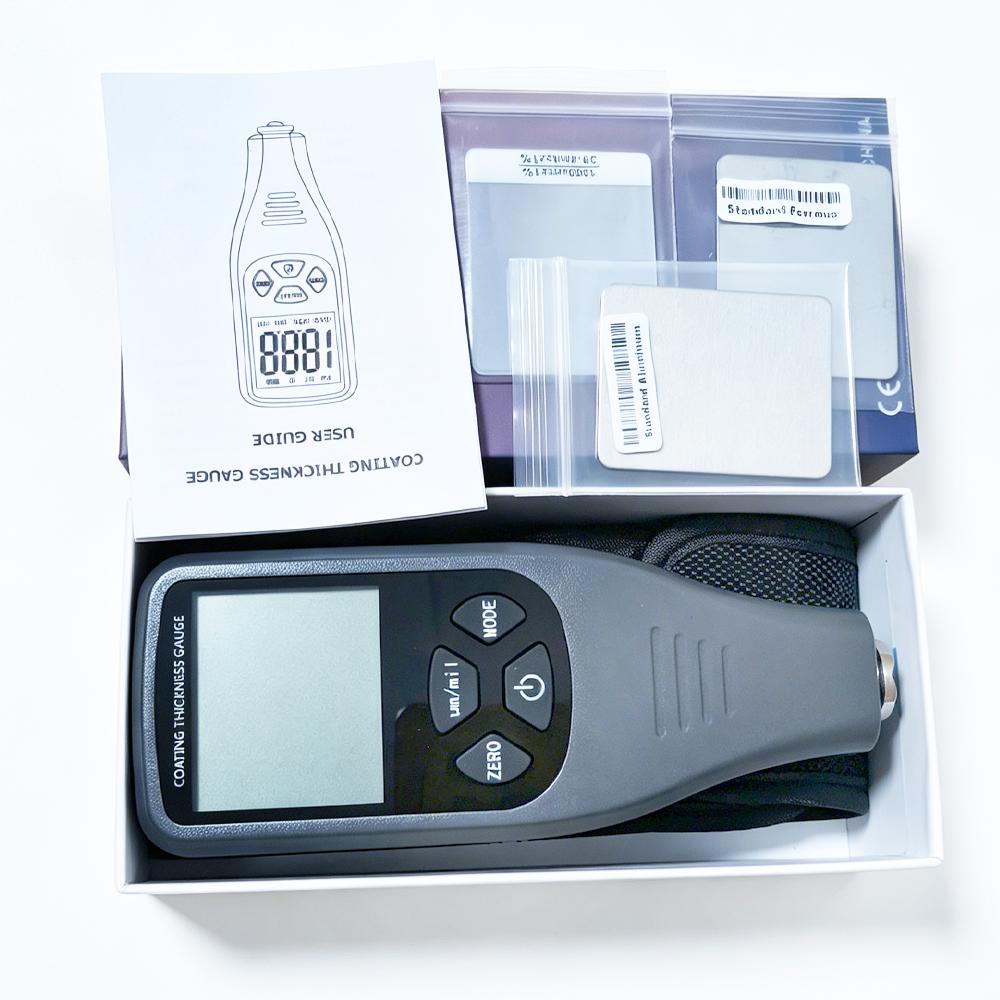 TC-200 Portable Digital Car Paint Thickness Meter Built-in Black Light Ultrasonic Gauges Paint Coating Detection TC200 0~1300um