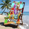 Custom Name Personalized Sprunki Game Print Beach Towel, for Trip Camping Beach Party Home Decor, Birthday Gift for Family & Friends