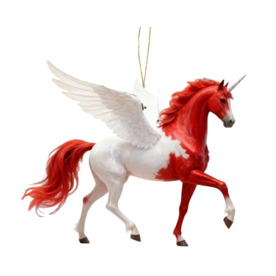 Horse Pendant 2D Acrylic Realistic Horse Decoration Christmas Ornament with Hanging Loop Equestrian Lovers Holiday Decor