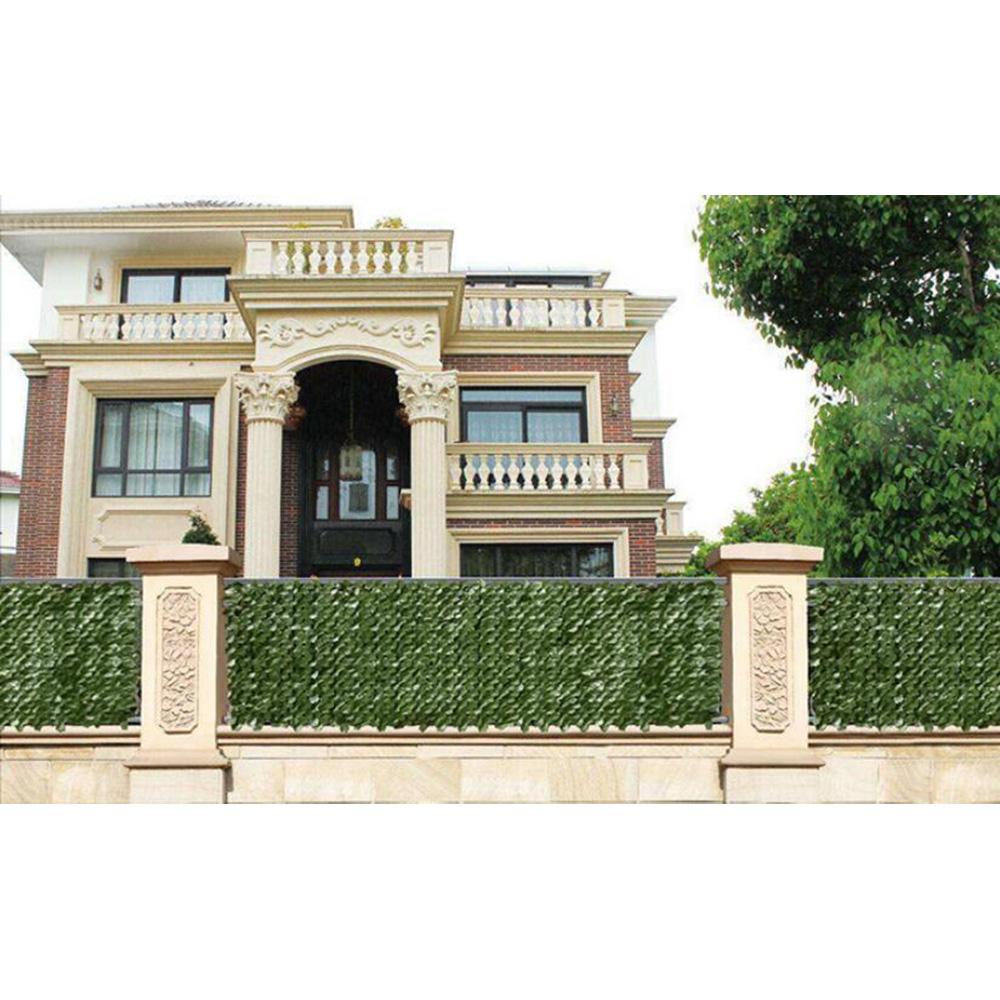 Ivy Leaf Plants Artificial Faux Privacy Fence Long Screen Expandable Green Plastic Home Garden Decor High Temperature Resistance