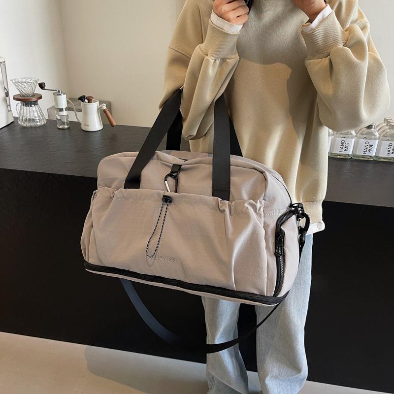 Expandable short-distance travel bag Women's large-capacity outdoor messenger sports fitness bag Light shoulder luggage Birth bag