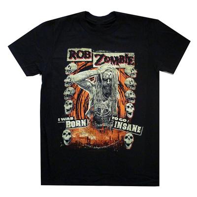 ROB ZOMBIE Cd Lgo I WAS BORN TO GO INSANE Official SHIRT MD New Electric Warlock