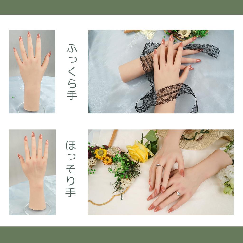 KUMIHO Hand Model, Silicone Hand, Female Hand Upgrade, Drawing Hand, Hand Fetish Mannequin, Nails, Painting Model, Hand Torso, with Nails and Skeleton