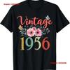 Vintage  Floral Funny Th Birthday Awesome Since T Shirt Washed Soft Designer Clothes Comfortable Slightly Vintage Washed