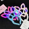 Glow Hair Hoop Cute 3-speed Flash Plush Cartoon Rabbit Ears Luminous Headband Party Prop for Gift