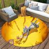 1Pc Classic Chase Adventure Flannel Round Rug Soft Non Slip Circular Office Carpet Floor Mat  Bedroom Living Room Xmas Gift Q1318