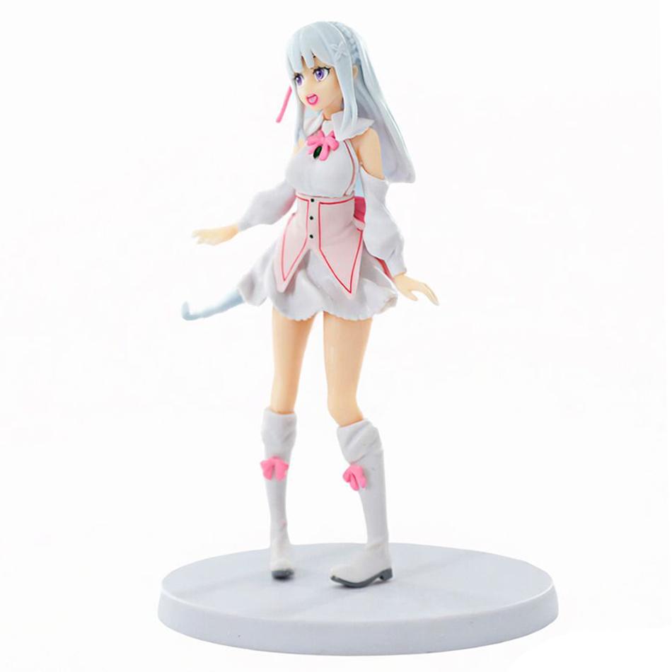 17cm Anime Re:Life In A Different World From Zero Kawaii Peripheral Emilia Memory Snow Magical Girl PVC Cartoon Model Toys Gifts