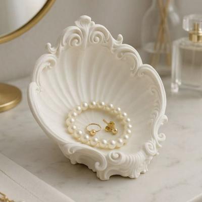 Baroque Shell Jewelry Tray, 3D Printed Jewelry Dish Ornaments, Jewelry Storage Tray for Rings Earrings Bracelets Desktop Decoration