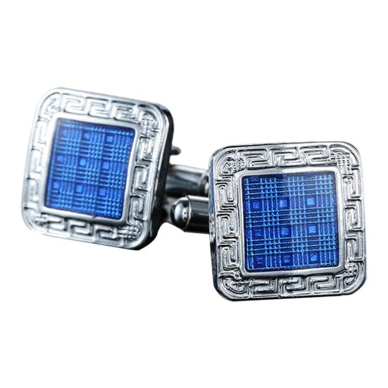 1 Pair Enamel Polishing Retro Pattern Men Cufflinks Electroplating Wear-resistant Shirt Cuff Buttons Clothing Accessories 18