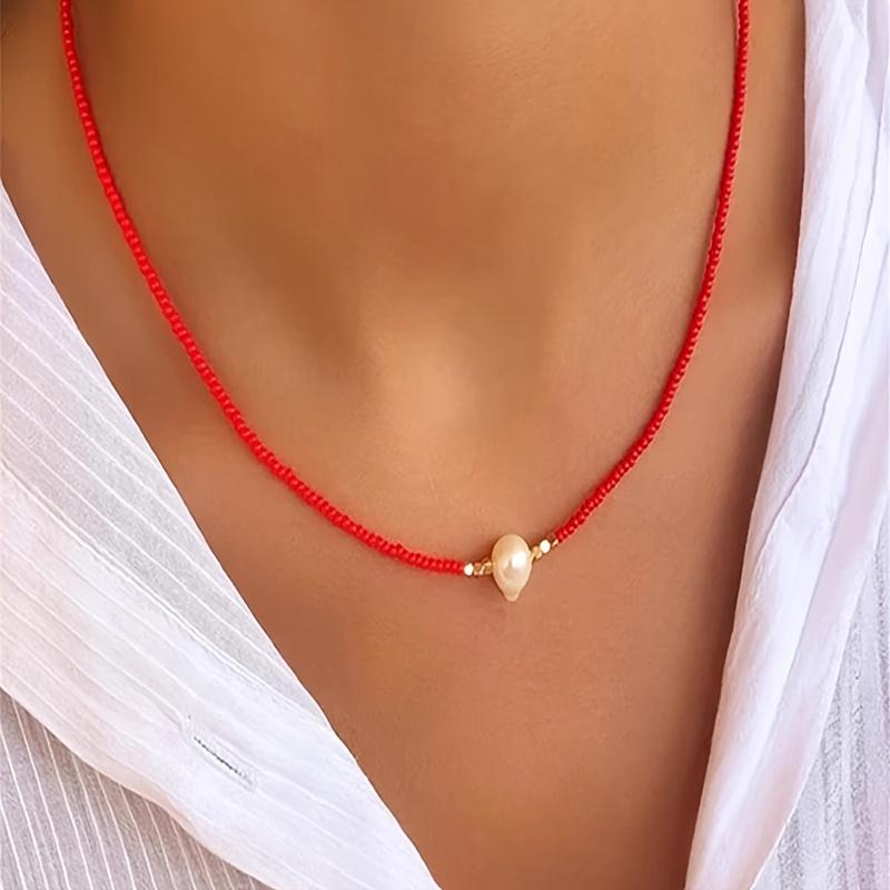 Natural Freshwater Pearl Adjustable Necklace, Versatile Clavicle Chain for Women Daily Wear