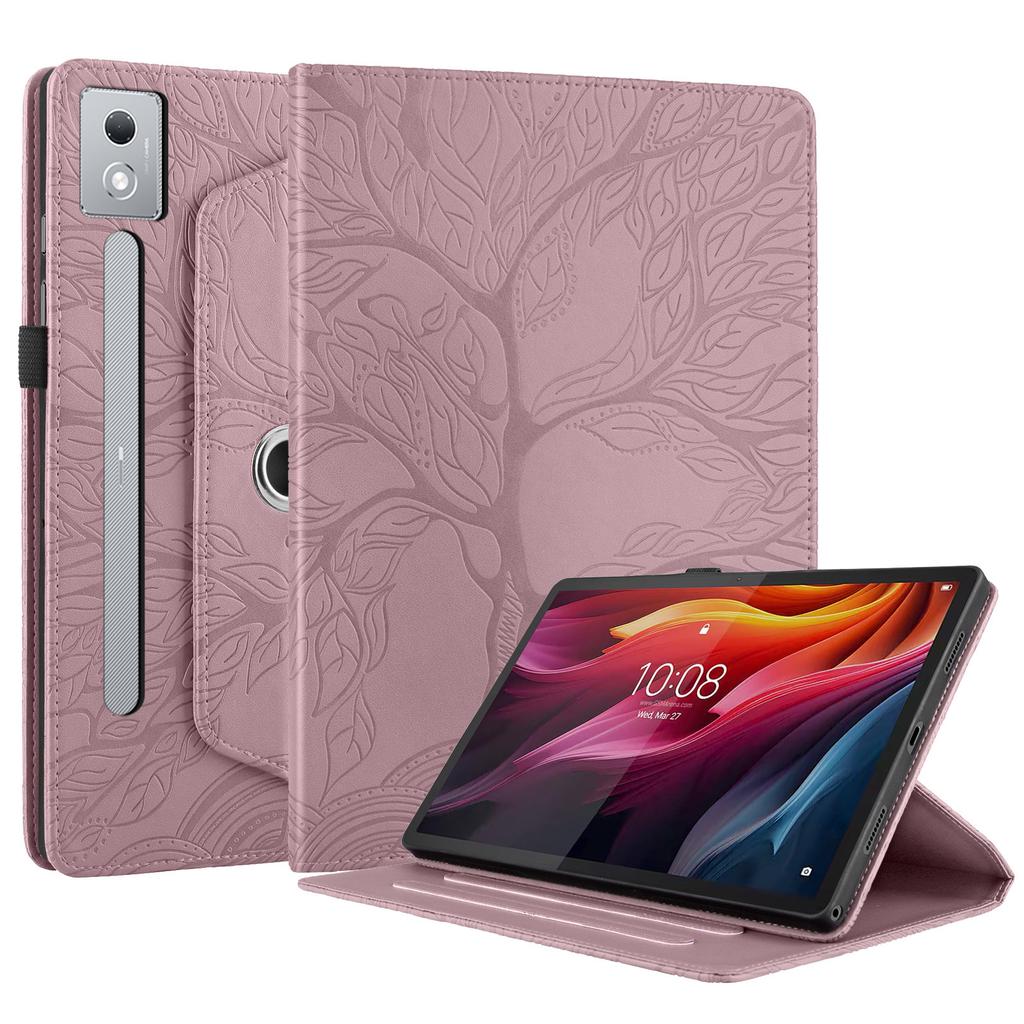 Applicable To Small New Pad Pro12.7 Flat Leather Case Lenovo P12 Rotating Bracket Tab K9 Life Tree Shell K10C
