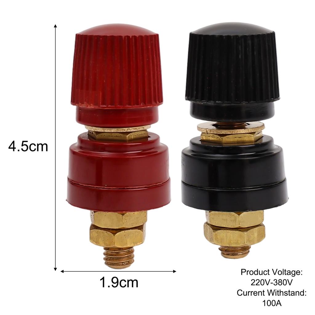 M6 Pure Copper Terminal Connector 6mm Power Junction Post Connectorfor for Car Power Inverter Solar Battery Welding Machine DIY