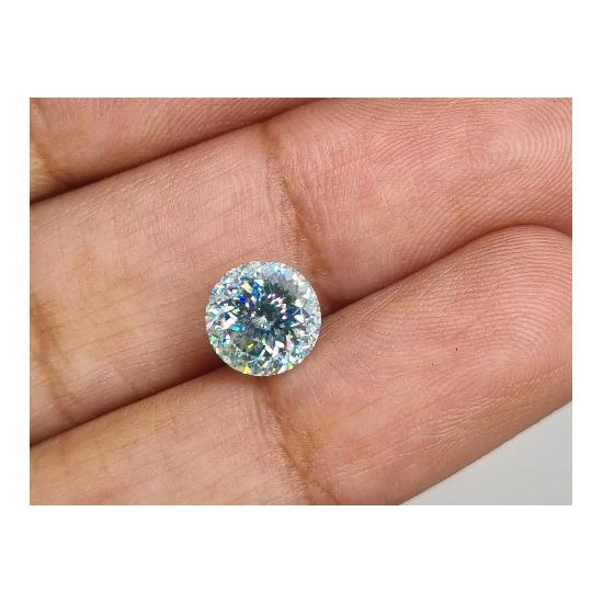 light Blue Portuguese Cut Moissanite Diamond