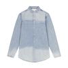 Men's Loose Fit Stand Collar Cotton Long Sleeve Shirt