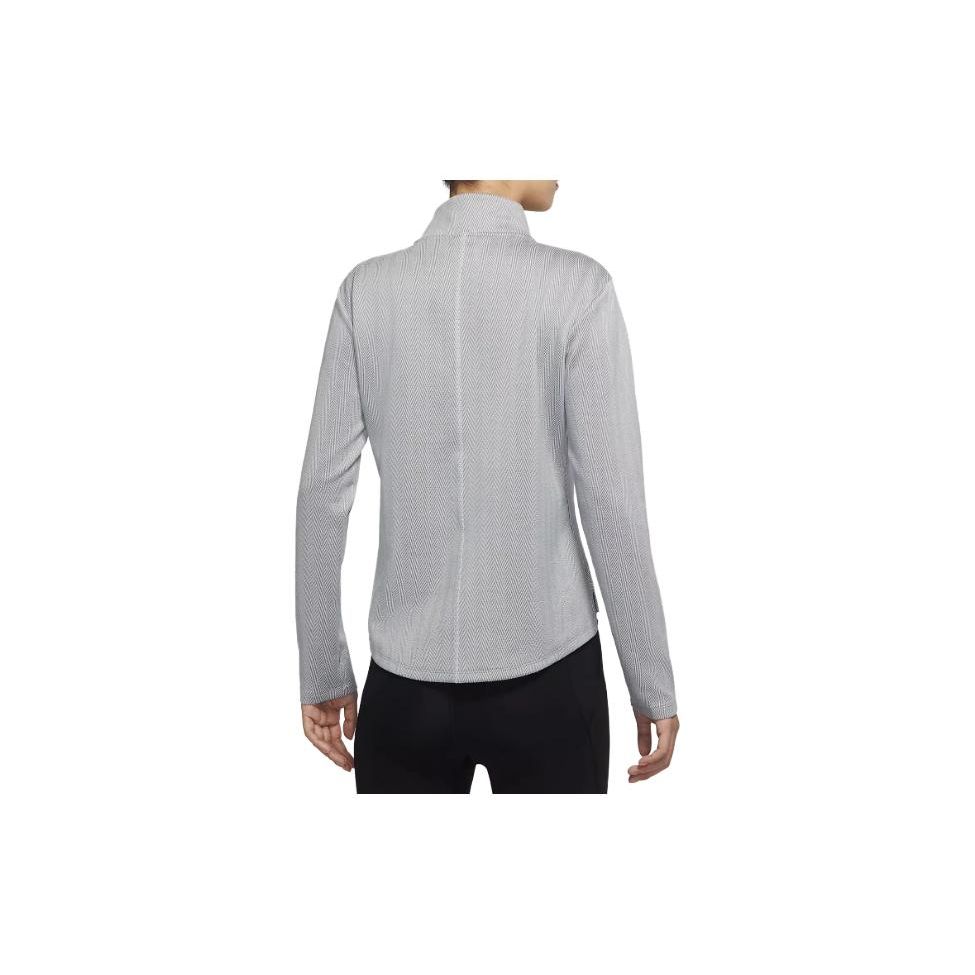 Nike Therma-Fit One Solid Color Casual Sports Training Stand Collar Long Sleeve T-Shirt Women Tops Gray DD6573-073