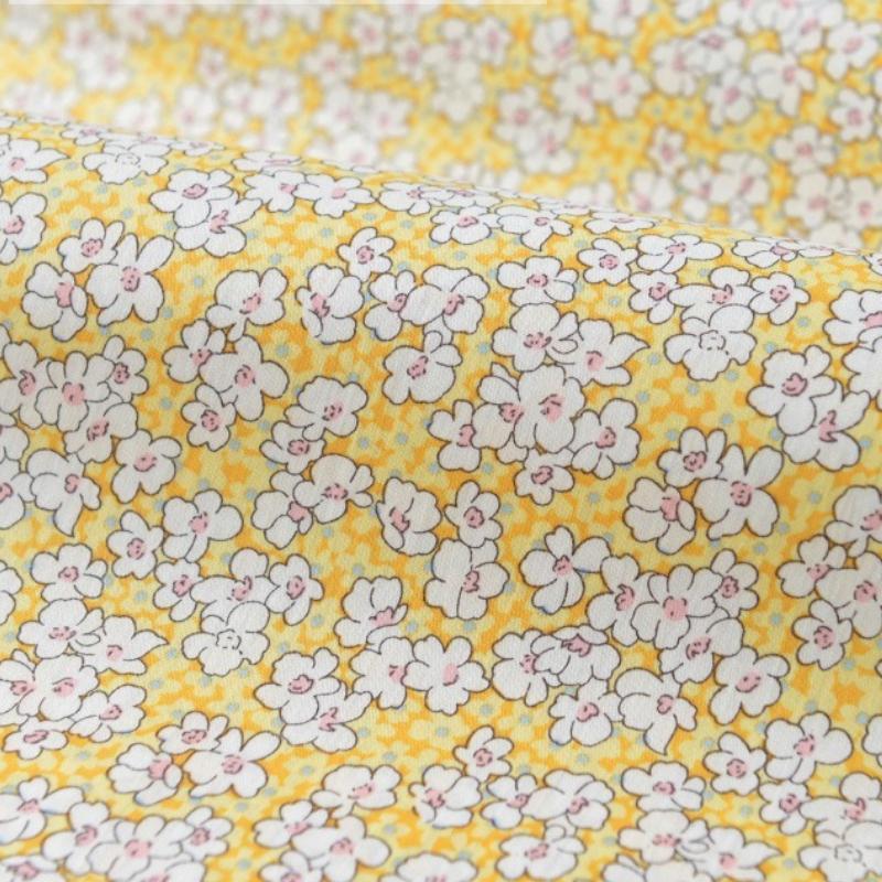 Classics Pastoral Floral Poplin Cotton Fabric DIY Children's Wear Cloth Make Bedding Quilt Decoration Home Sewing Cloth